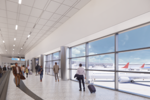 Architectural rendering of Concourse D Extension at Nashville International Airport