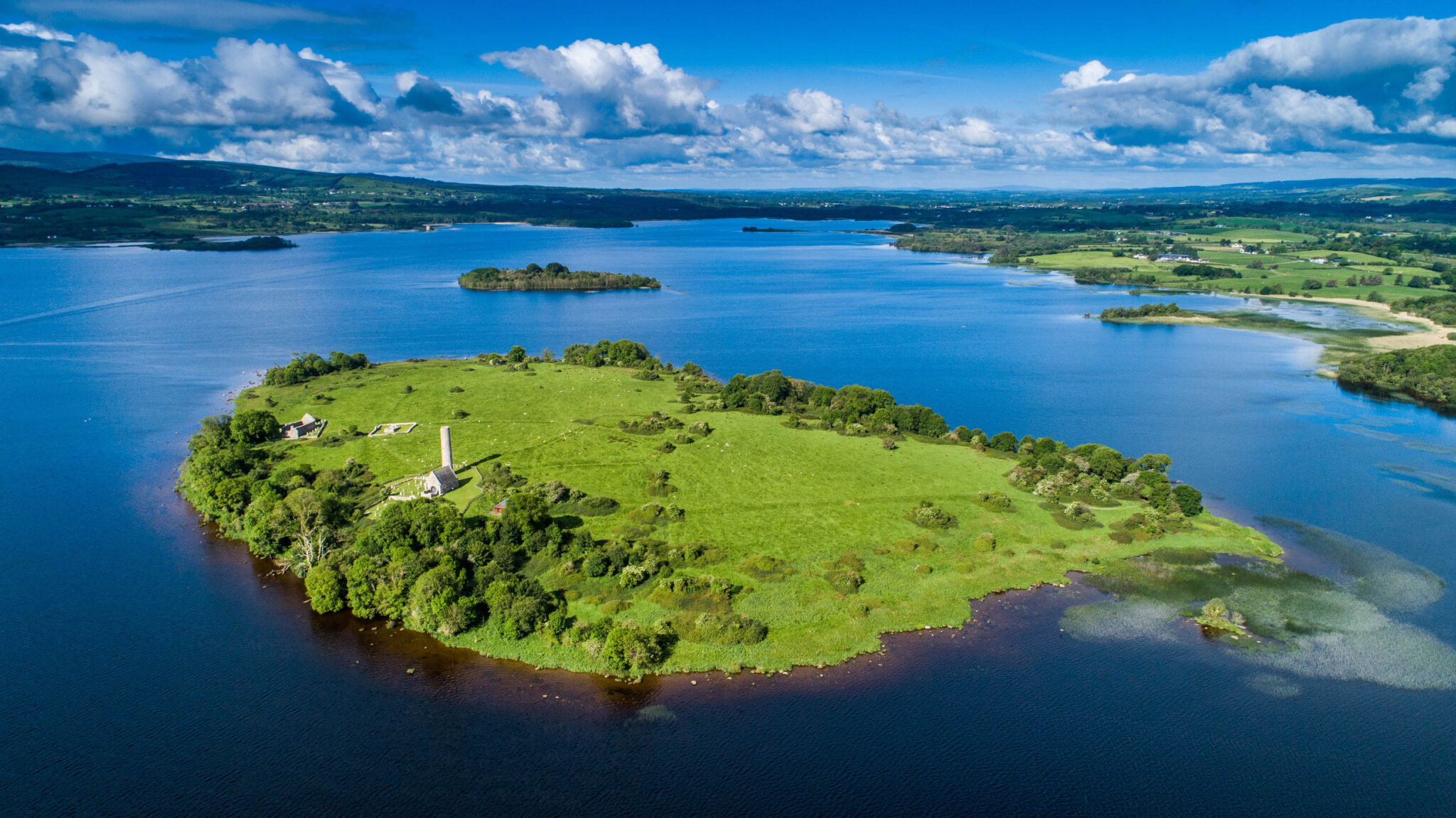 Inis Cealtra (Holy Island) on Lough Derg in County Clare.