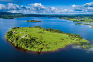 Inis Cealtra (Holy Island) on Lough Derg in County Clare.