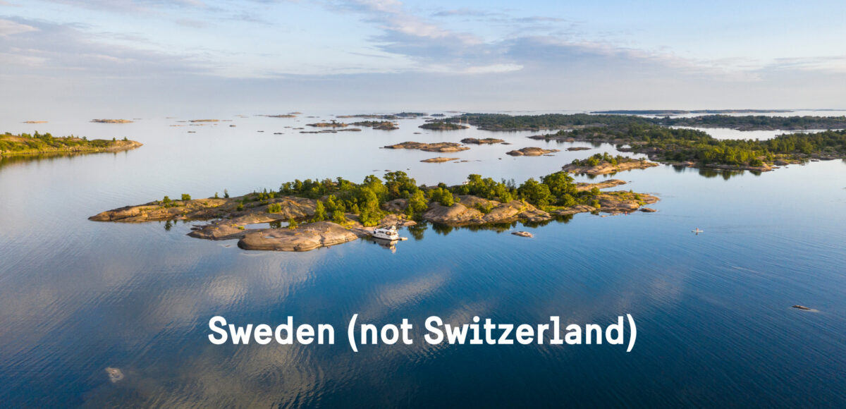 Die schwedische Tourismusbehörde gab bekannt, dass Schweden die Verwechslung mit der Schweiz beenden will Die schwedische Tourismusbehörde gab bekannt, dass Schweden die Verwechslung mit der Schweiz beenden will