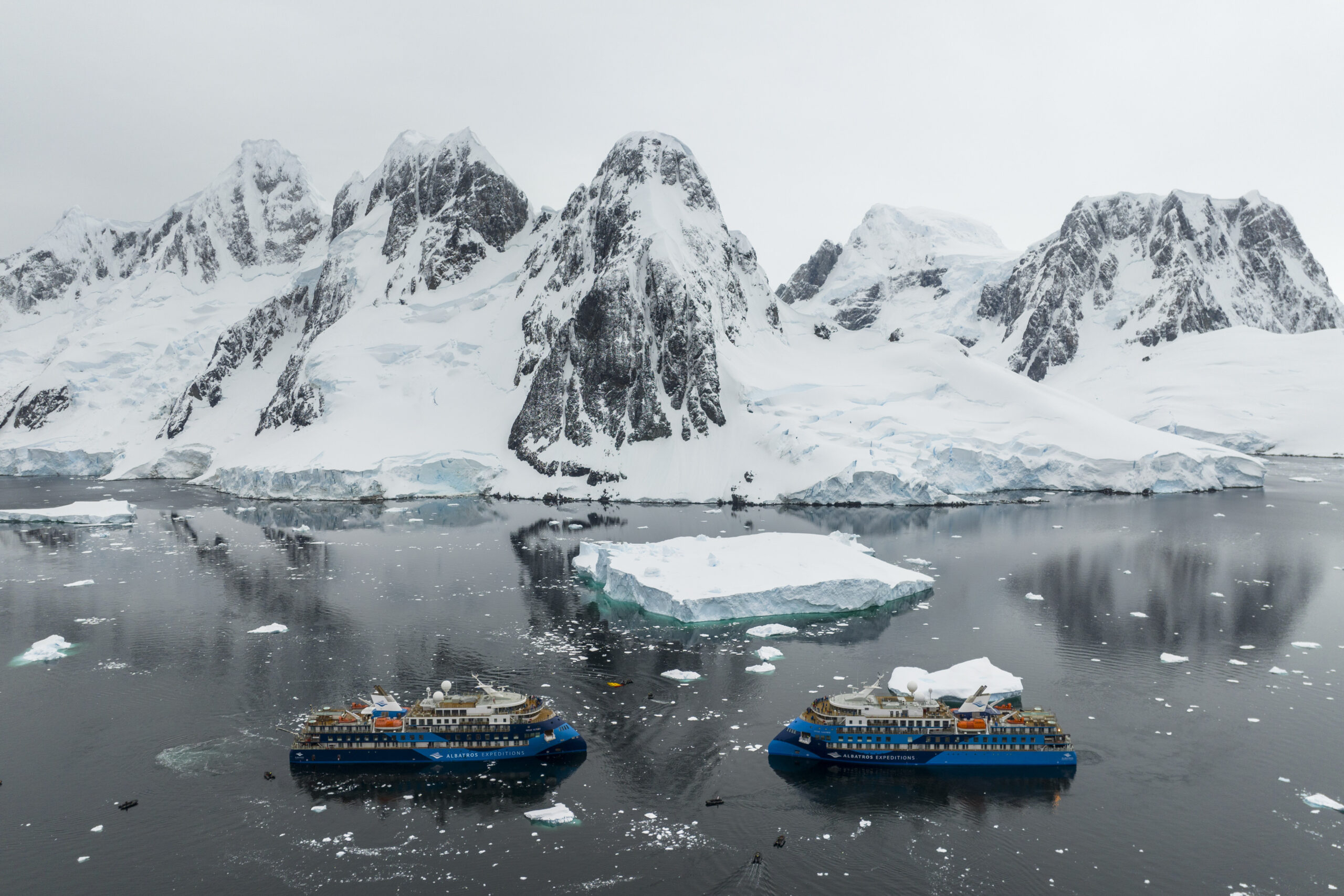 Albatros Expeditions ships unite in Antarctica