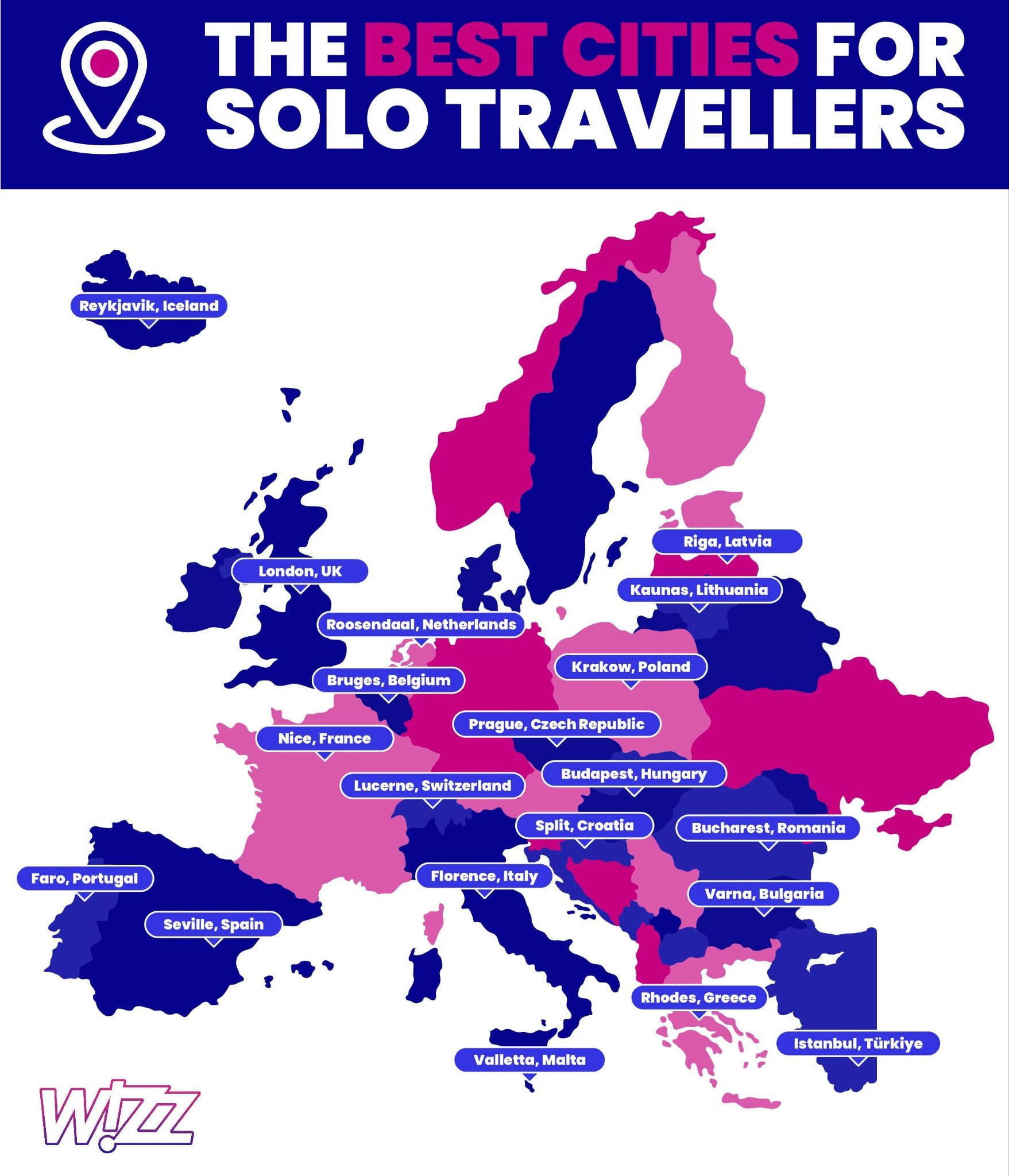 WizzAir-chart best city for solo travellers